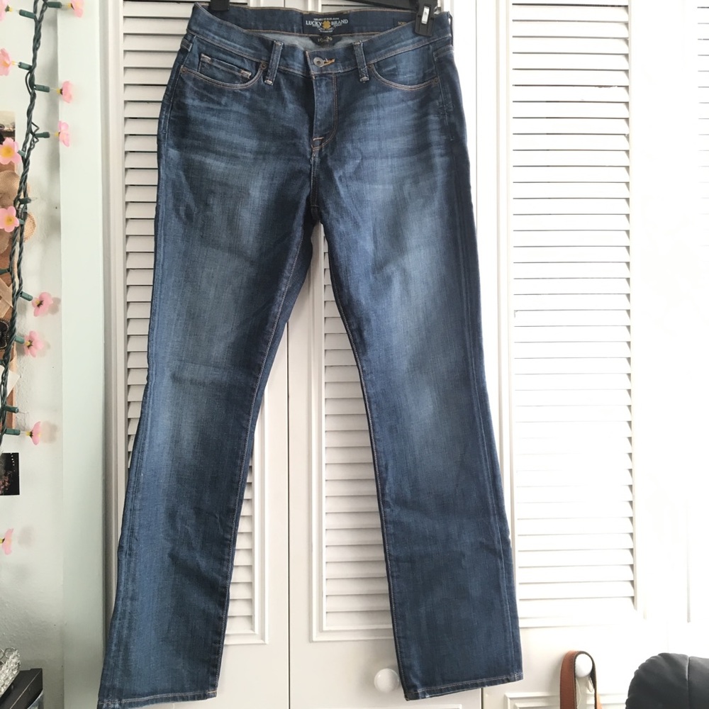 Medium blue Sofia straight leg jeans